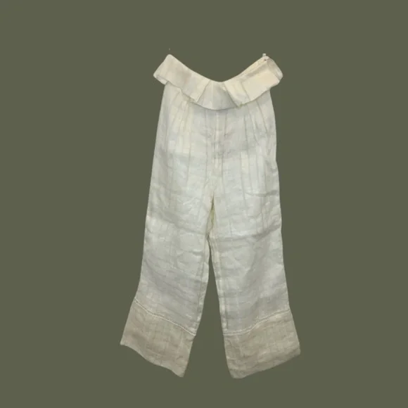 New! Cult Gaia Elle Cream Linen Pantsxxs